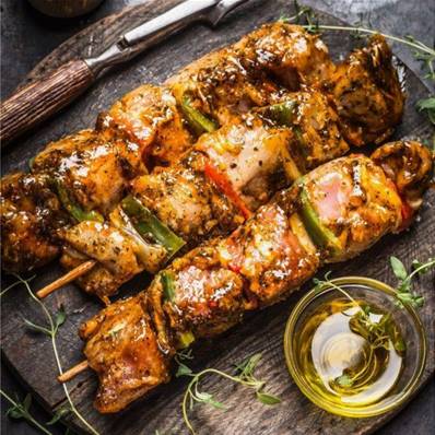 Brochettes de poulet Thaï cuite X4